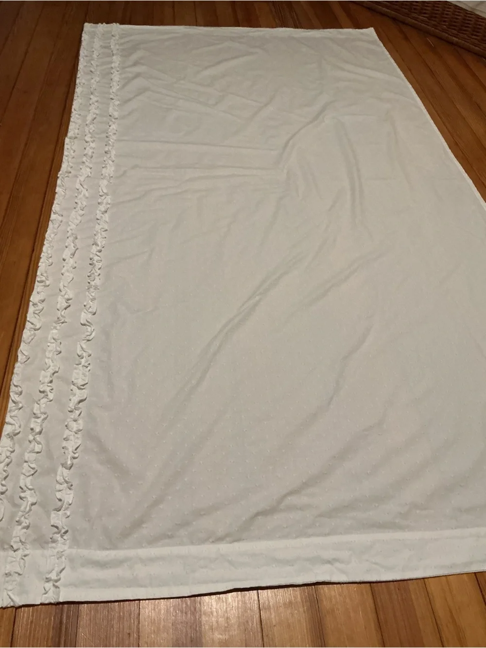 Simply Shabby Chic Crisp White Dotted Swiss Panel